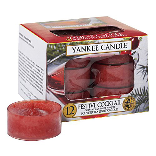 Svíčky čajové Yankee Candle Sváteční koktejl, 12 ks