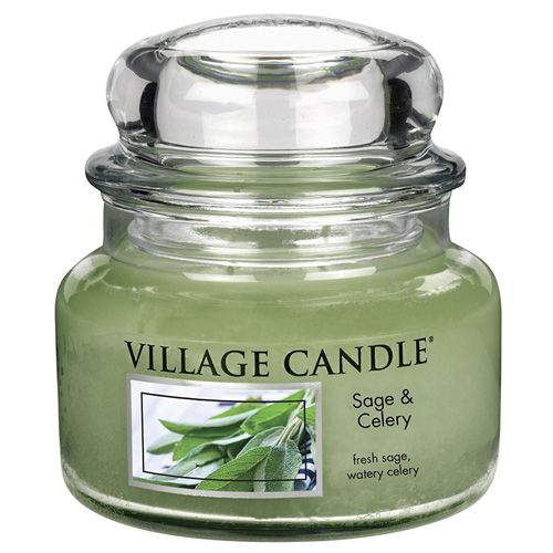 Svíčka ve skleněné dóze Village Candle Šalvěj a celer, 312 g