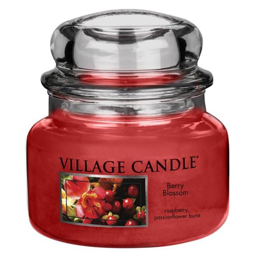 Svíčka ve skleněné dóze Village Candle Červené květy, 312 g