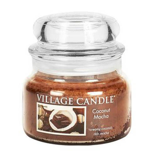 Svíčka ve skleněné dóze Village Candle Kokos s čokoládou, 312 g