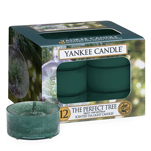 Svíčky čajové Yankee Candle Dokonalý stromek, 12 ks