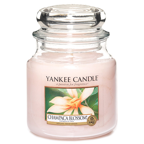 Svíčka ve skleněné dóze Yankee Candle Květ magnólie champaca, 410 g