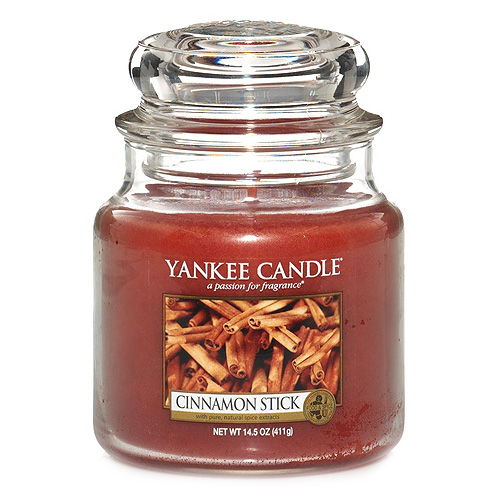 Svíčka ve skleněné dóze Yankee Candle Skořicová tyčinka, 410 g