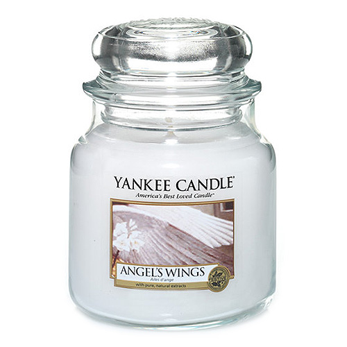 Svíčka ve skleněné dóze Yankee Candle Andělská křídla, 410 g