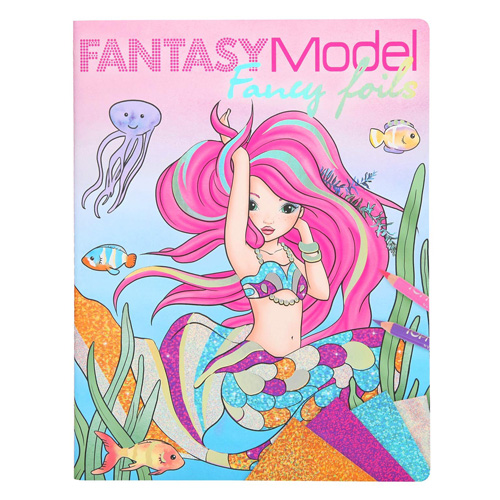 Omalovánky, kreativní sada Fantasy Model Mořská panna, třpytivé fólie