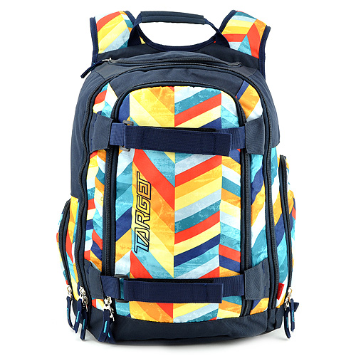 Sportovní batoh Target Tmavě modrý s barevnými proužky