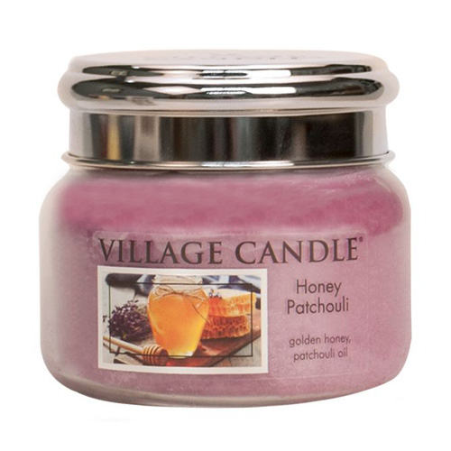 Svíčka ve skleněné dóze Village Candle Med a pačuli, 312 g