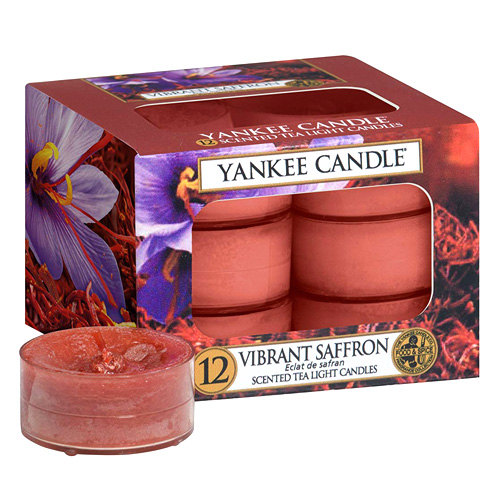 Svíčky čajové Yankee Candle Živoucí šafrán, 12 ks