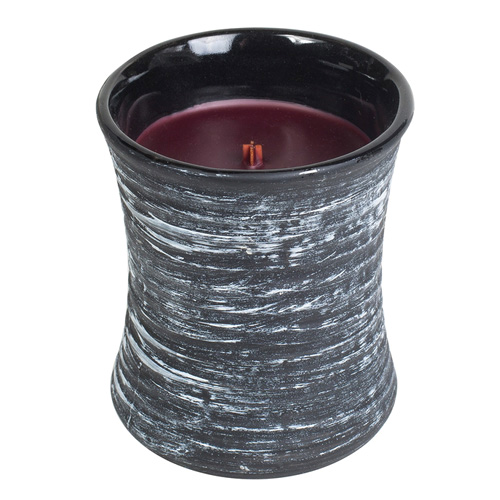 Svíčka keramická oválná váza WoodWick Černá třešeň, 133.2 g
