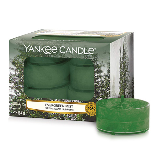 Svíčky čajové Yankee Candle Lesní mlha, 12 ks