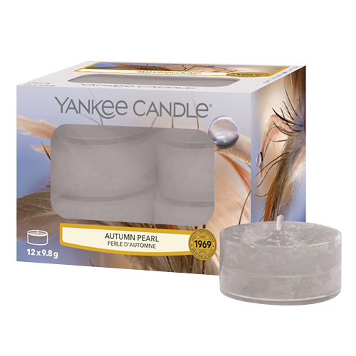 Svíčky čajové Yankee Candle Podzimní perla, 12 ks
