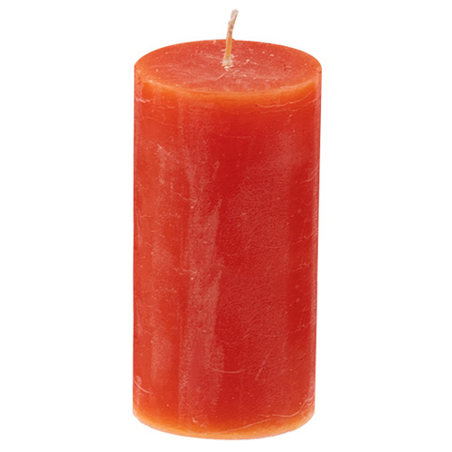 Rustikální svíčka DutZ Výška 20 cm, průměr 7 cm, barva korálově červená