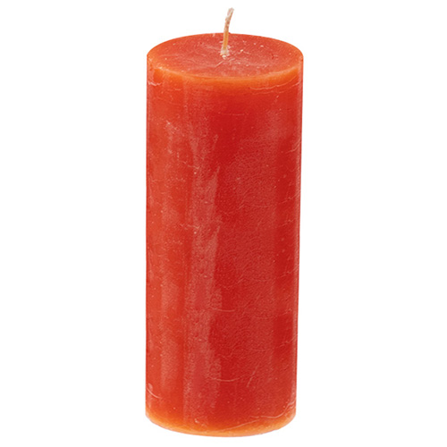 Rustikální svíčka DutZ Výška 25 cm, průměr 7 cm, barva korálově červená