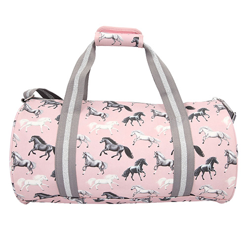 Sportovní taška Miss Melody Růžový, koně - allover print