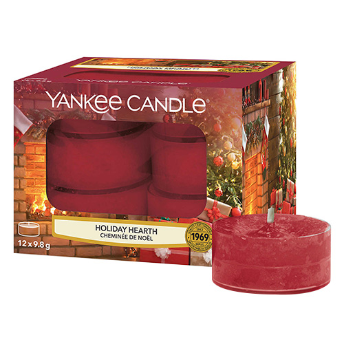Svíčky čajové Yankee Candle Sváteční krb, 12 ks