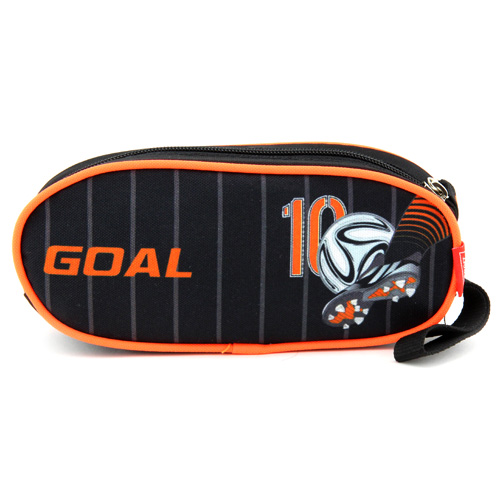 Školní penál Target Fotbal, jednoduchý, oranžovo-černý